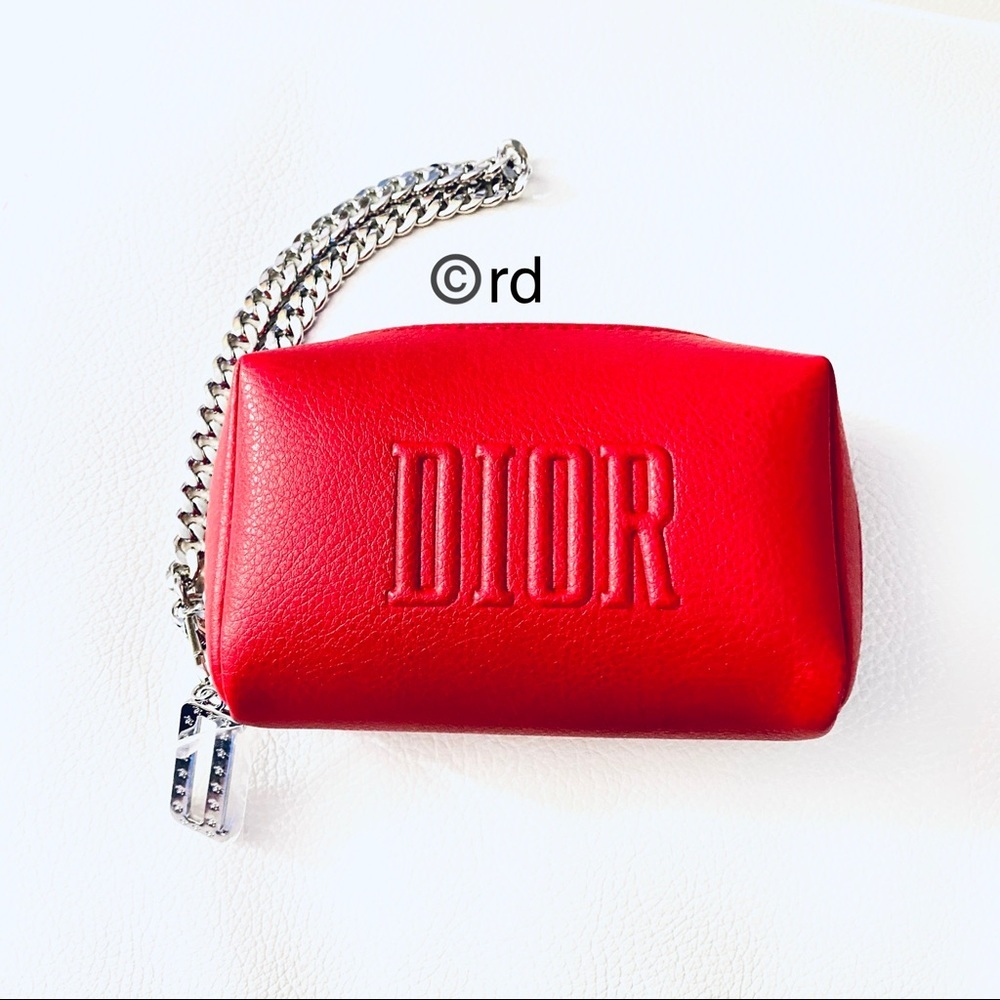 Dior Red Pouch Wristlet